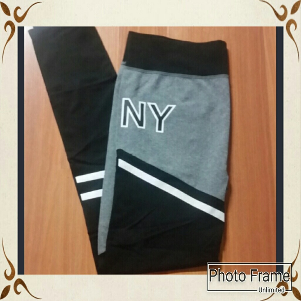 Black and Gray Workout Pants/Leggings